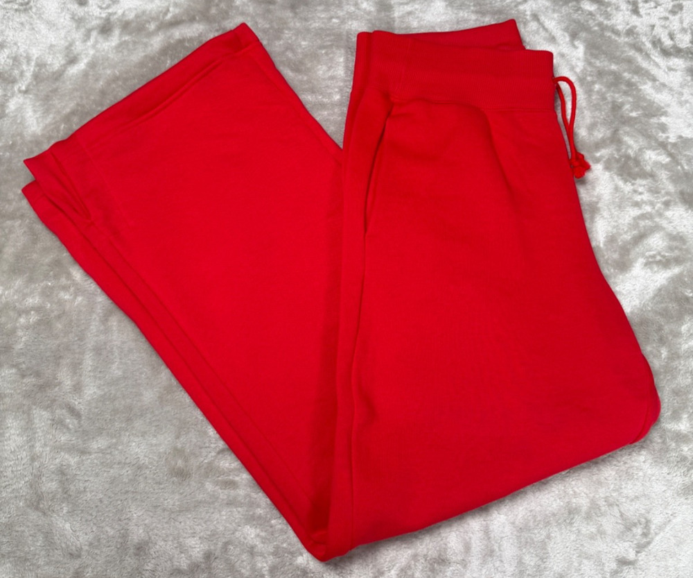 Nike Sportswear Phoenix Fleece Wide Leg Sweatpants University Red Womens Size M